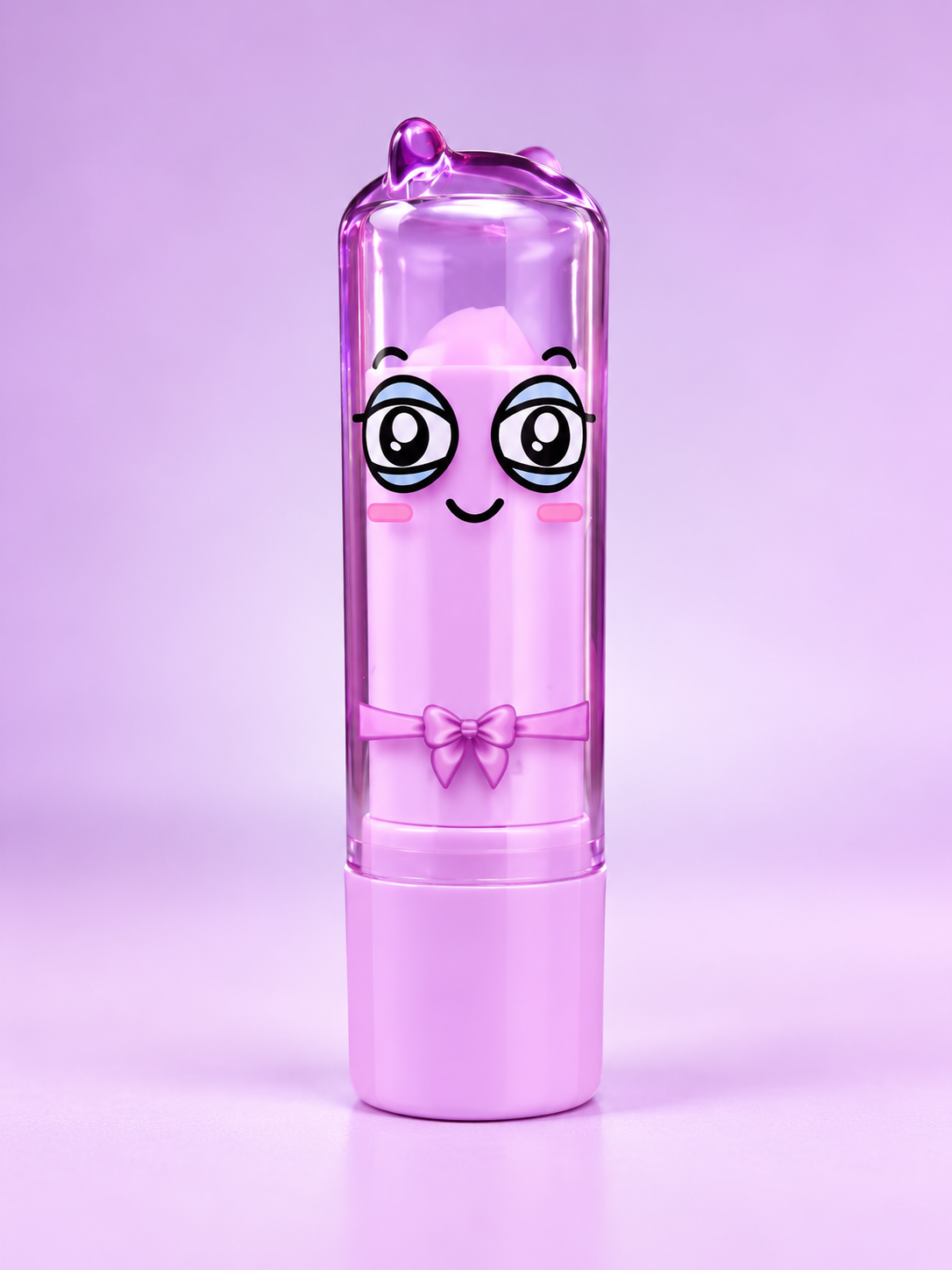 Cute Pink Cartoon Lip Balm for Soft & Smooth Lips | Adorable Bow Design Lip Care