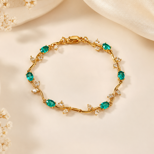 Blue Crystal Tulip Bracelet