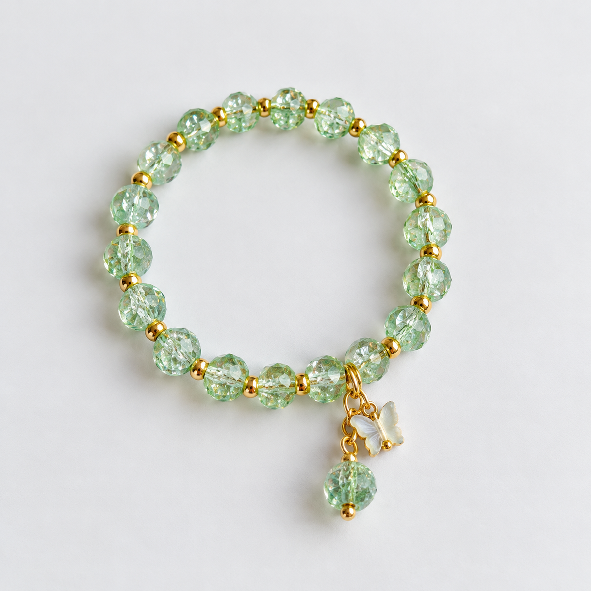 Multicolour Beaded Charm Bracelet