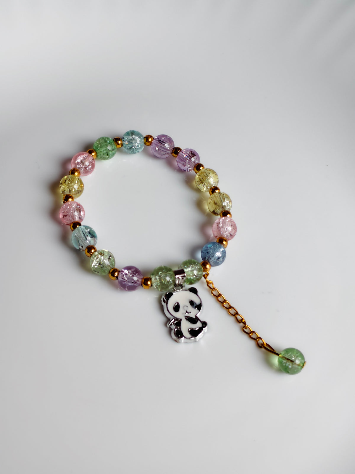 Multicolour Beaded Charm Bracelet