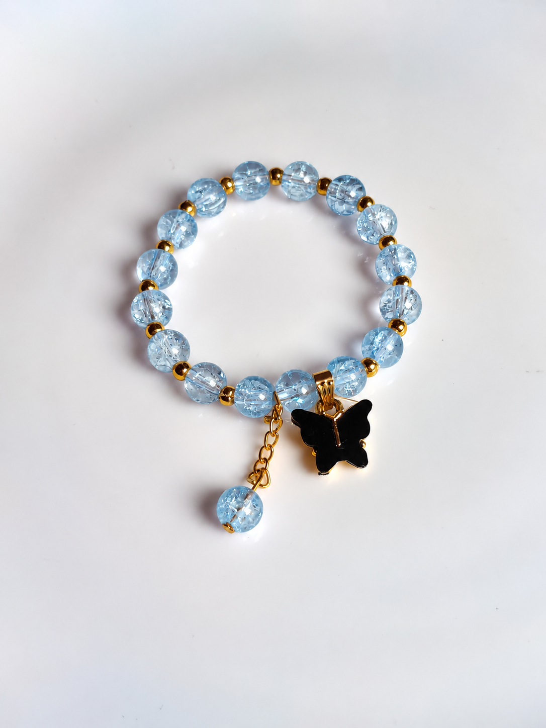 Multicolour Beaded Charm Bracelet